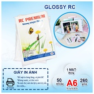 GLOSSY RC PREMIUM 4R PHOTO PRINTING PAPER - A6 SIZE 260gms - APPROXIMATELY 50 SHEETS