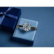 Moissanite 925 silver gold plated certificate