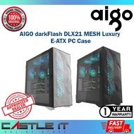 AIGO darkFlash DLX21 MESH Luxury E-ATX PC Case EATX Full Tower Casing Chassis BLACK WHITE Come with 