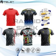 Felet Fleet Collar Tee 5517 5518 5519 5520 5521 5522 Jersey Badminton Shirt 100% Ori by Fleet