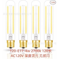 T20LED Long Bulb 4W E17 110V Deep Dimming Tubular Bulb Edison Retro LED Light