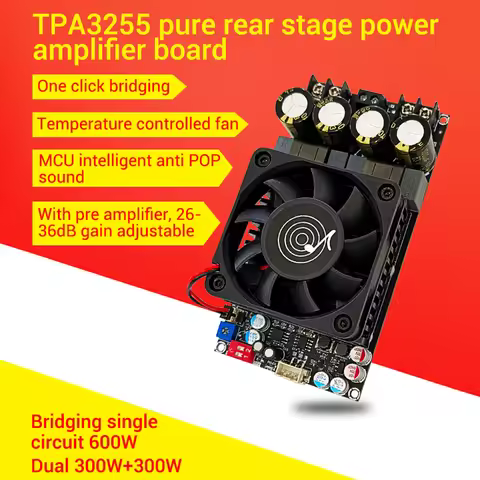 ZK-3002 Pure Power Amplifier Board 300W X 2 Stereo High-Power Audio Amplifier TPA3255 Amplifier Chip