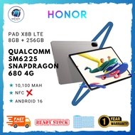 HONOR PAD X8B (LTE) 8GB RAM 256GB ROM Snapdragon 680 4G 10100mAh Tablet - 1 YEAR WARRANTY