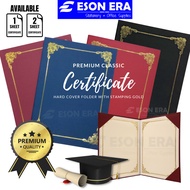 Certificate Folder A4 (Hard Cover) with Hot Stamping Gold Certificate Holder Sijil Fail