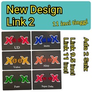 NEW 11 inci = sticker X sticker pintu lori sticker cutting