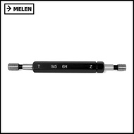 MELEN Thread Plug Gauge, Steel Material Black Double Ends Thread Gauge, Durable 6H Tolerance M5x0.8 