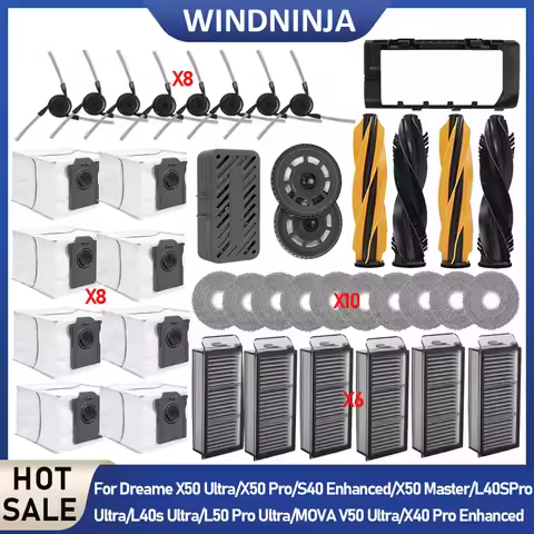 Mop Cloths Dust Bags For Dreame X50 Pro/X50 Ultra/X50 Master/L40S Pro Ultra/L50 Pro Ultra/MOVA V50 U