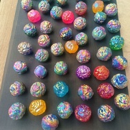 Xinjiang Gobi Desert Glass Meteorite Colorful Auspicious Cloud Stall Rough Stone Ornaments