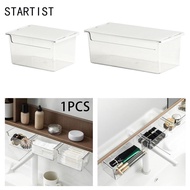 [STARTIST] SiaBiced Under Desk Storage Drawer Case Transparent Container Sticky on Under Desk Drawer