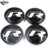 4PCS/Lot 65MM Wheel Center Hub Caps R Logo Emblem Badge For Volkswagen Passat B5 B6 B7 B8 VW Golf 6 
