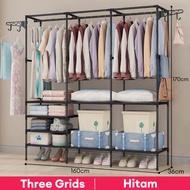 LG Square Stand Hanger Lemari Pakaian Tanpa Kain Rak Pakaian Penyimpanan Rak Pakaian Gantung Stainle