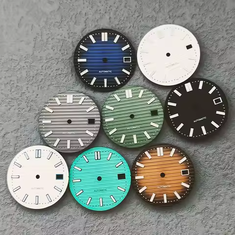 29.8mm NH35 Watch Dial Green Luminous Dial Fit For NH35 NH36 NH38 4R35 4R36 6R 7S Movement Nautilus 