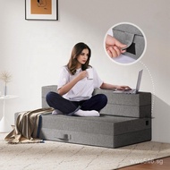 Foldable Storage Chair Sofa Bed, Foldable Reclining, Removable and Washable Bed for Office Nap A1118