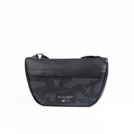 Playboy รุ่น Argo Mens Chest bag กระเป๋าคาดอกคาดเอวผู้ชาย รหัส ST-B253PBM317-BK สกรีนลายโมโนแกรมโลโก