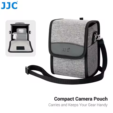 JJC Compact Camera Pouch Case Bag with Strap for Sony A6700 A6600 A6500 A6400 A6000 Fujifilm X100VI 