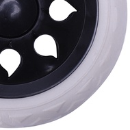 8 Pcs Hot Wheel Design Trolley Luggage Travelers Cartwheels 15.8 x 3.4 cm - Black &amp; White