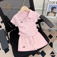 Ready Stock 3-15 Years Old New Style Children's Clothing Fashionable Short-Sleeved polo Shirt+Culott