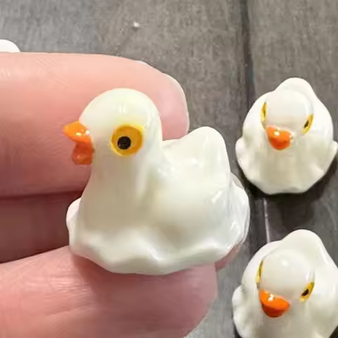 5/10 Pcs Ghost Ducks Mini Resin Halloween Ducks Miniatures, DIY Fairy Craft Micro Landscape Ornament