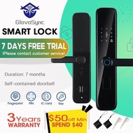 【In stock】GLOVOSYNC Digital Lock Smart Lock Gate Lock Smart Digital Lock Fingerprint, Keyless Entry Door Lock with Handle KQRI