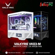VALKYRIE VK03-M Panoramic Curved MATX Case with 6.2" Touchscreen LCD (Black / White)