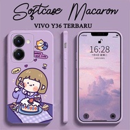 HP Latest Vivo Y36 Macaron Softcase [UV06] Roro Jump Motif - Vivo Y36 2023 Softcase - Vivo Y36 2023 