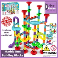 【The Toy House】Ready Stock 142pcs Kids DIY Small Part Marble Run Toys Building Block Pipeline Toy Set Mainan Guli Kecil