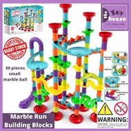 【The Toy House】Ready Stock 142pcs Kids DIY Small Part Marble Run Toys Building Block Pipeline Toy Se