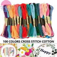Colorful Embroidery Floss 100 Skeins Cross Stitch Threads for Cross Stitch Hand Embroidery String Art SHOPSBC2369