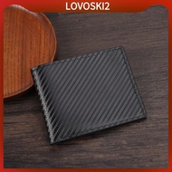 [LovoskiacMY] Bifold Carbon Fiber Wallet Identification Window Men's Bifold Wallet Individual
