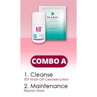 TDF wash off cleansing lotion + rejuran 3 step mask (dry skin COMBO A)