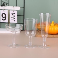 LISHU 10Pcs Plastic Clear Champagne Cocktail Bar Cups Toasg Glasses Drinkware For Birthday Party Wed