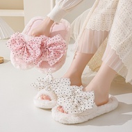 selipar wanita selipar perempuan Cross-Border Cotton Plush Slippers - Winter Indoor Comfort