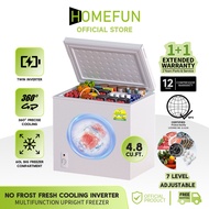 HOMEFUN Freezer Inverter Chest Freezer Refrigerator Mini Freezer Multifunction Upright Freezer