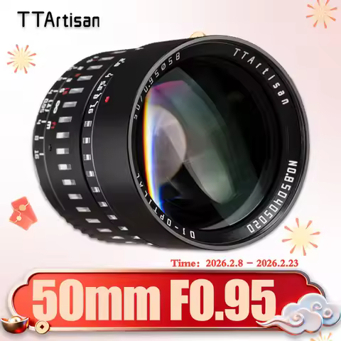 TTArtisan APS-C 50mm F0.95 Large Aperture Portrait Camera Lens for Sony A7RIII Canon R5 Nikon ZFC Fu