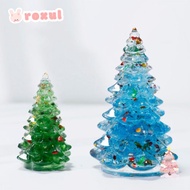 ROXUL Gum Dripping Christmas Tree, Resin Semitransparent Resin Christmas Tree, Beautiful Mini Handma