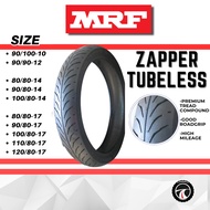 MRF ZAPPER 70/90-14, 80/80-14, 80/90-14, 90/80-14, 90/90-14, 100/80-14, 110/70-14 TUBELESS TIRE