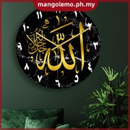[MANGO] 2024 New Acrylic Mirror Decorative Clo Islamic Calligraphy Decoration Silent Wall Decor Home