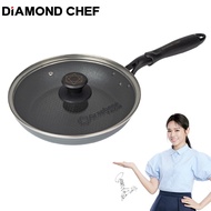 【DIAMOND CHEF】黑金石墨烯不沾單柄平煎鍋-24CM（含蓋）_廠商直送