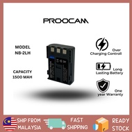ready stock Proocam Canon NB-2LH Compatible Battery for Powershot G7 G9 S30 camera