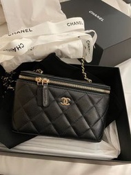 法國專門店購入 Chanel vanity case 長盒 長盒子 荔枝皮