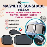 NISSAN Almera Navara Livina Sentra Sylphy Serena C26 C27 NV200 Teana X-Trail Magnetic Sunshade Windo