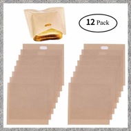 (L A T Z) 12Pcs Reusable  Bag Non-Stick Bread Baking Bag Sandwich Bags Toast Microwave Heating Pastr