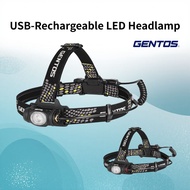 GENTOS LED Headlamp USB Rechargeable or AA Battery 380-420 Lumens Rear Light MM-818R MM-833D