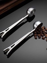 1入組多功能咖啡豆勺廚房用現代不銹鋼咖啡勺