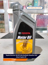 Toyota Genuine 5W-30 Fully Synthetic Gasoline And Diesel Engine Oil 1 Liter