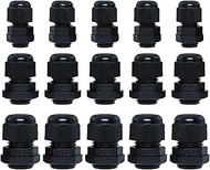 15pcs Conductor Protector Cable Connector PG7 PG9 PG11 Plastic Cable Glands Sealing Fitting with Sea