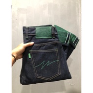 16oz Midfielder Article Weft x Green Denim Jeans