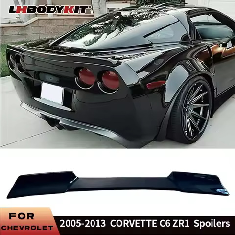 For 2005-2013 Cheverolet Corvette C6 ZR1 Wing Spoiler Extended Style High Quality ABS Plastic Rear T