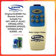 Original ELMARK Fan Remote Control Compatible: VIP1,VIP9,F1,EL921,VIP5006,VIP52, SUPER999,VIP5522, V