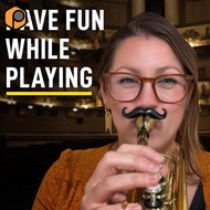 [prettyia] Clip on Mustache for Trumpets Trombones Prop Decorative Gift for Baritone Band Director
